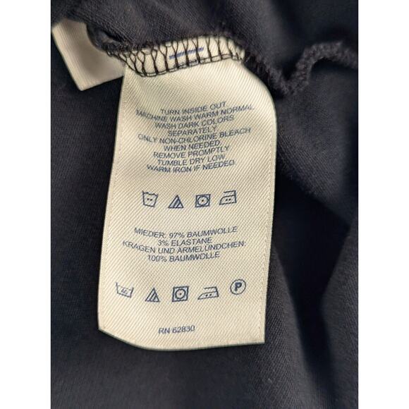 Land's End Polo Shirt Small (6-8) Boy's Navy Stretch Cotton Solid Color School - Picture 5 of 6